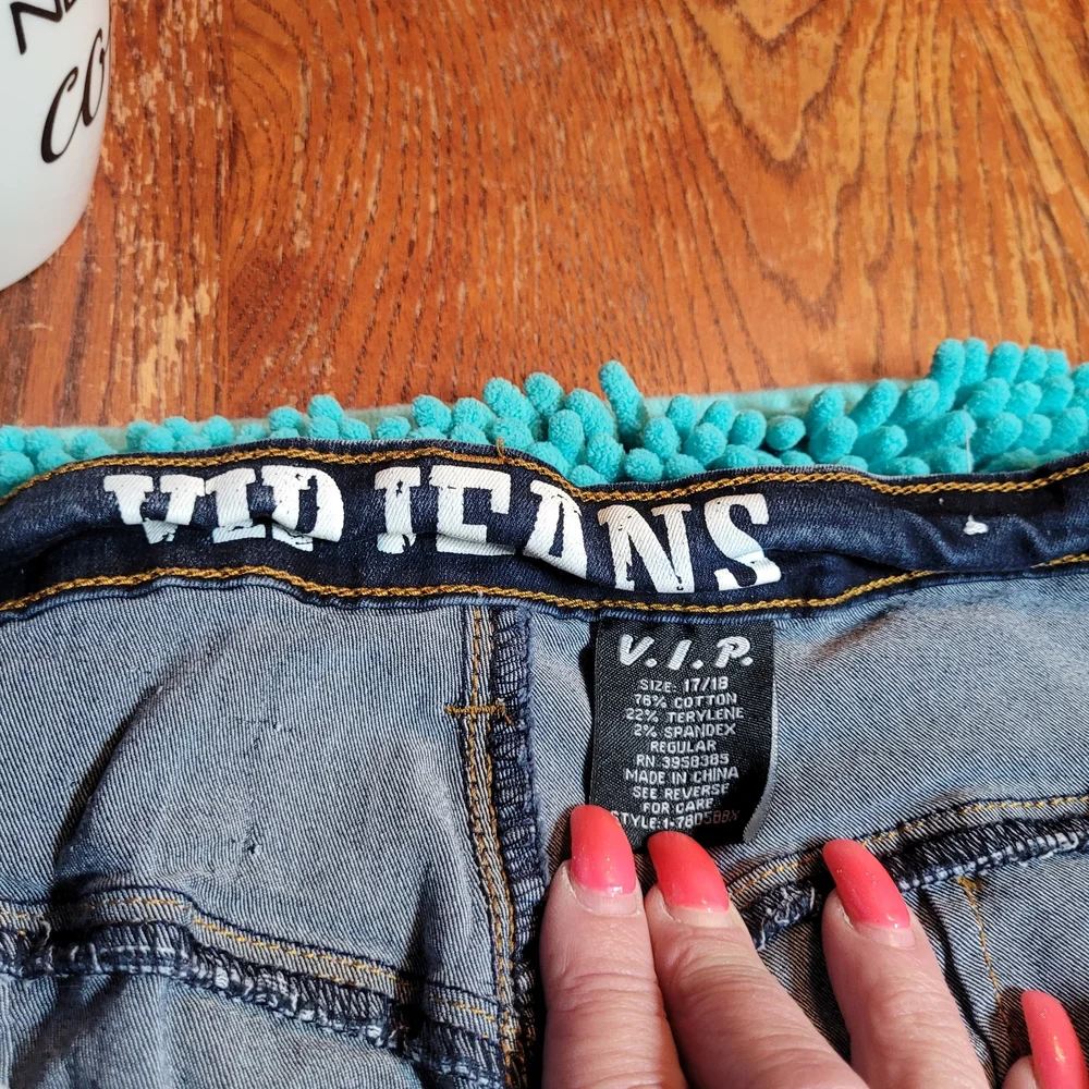 VIP Women's Skinny Jeans - Dark Blue - Picture 5 of 7